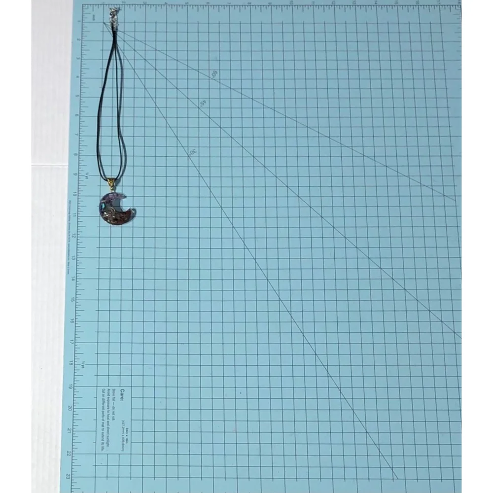 Moon Orgonite Crystal Pendant Necklace Women's Jewelry - Picture 3 of 3